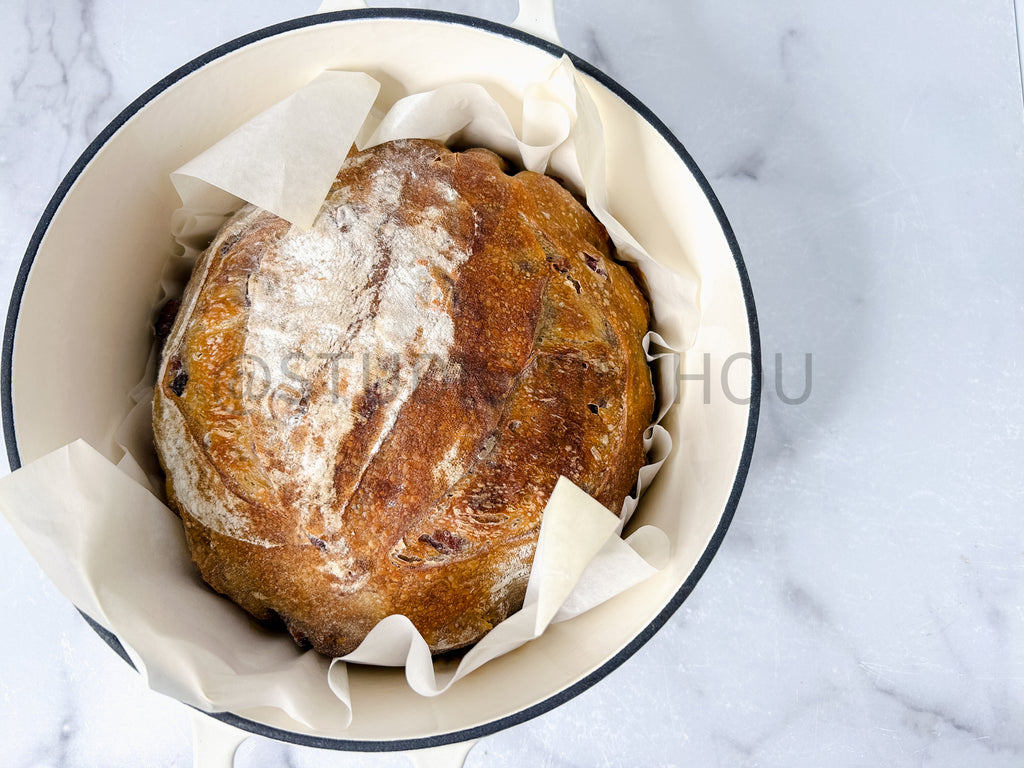 Semi-Exclusive Orange Cranberry Walnut Sourdough on Marble